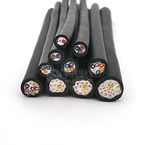 Davitu Wires & Cables - Shielded Towline Wire 10 core 0.3, 0.5 mm² High Flexibility TRVVP Drag Chain Cable 5m (22,20 AWG) - (Length: 5m, Specification: 10 core 0.5mm2)