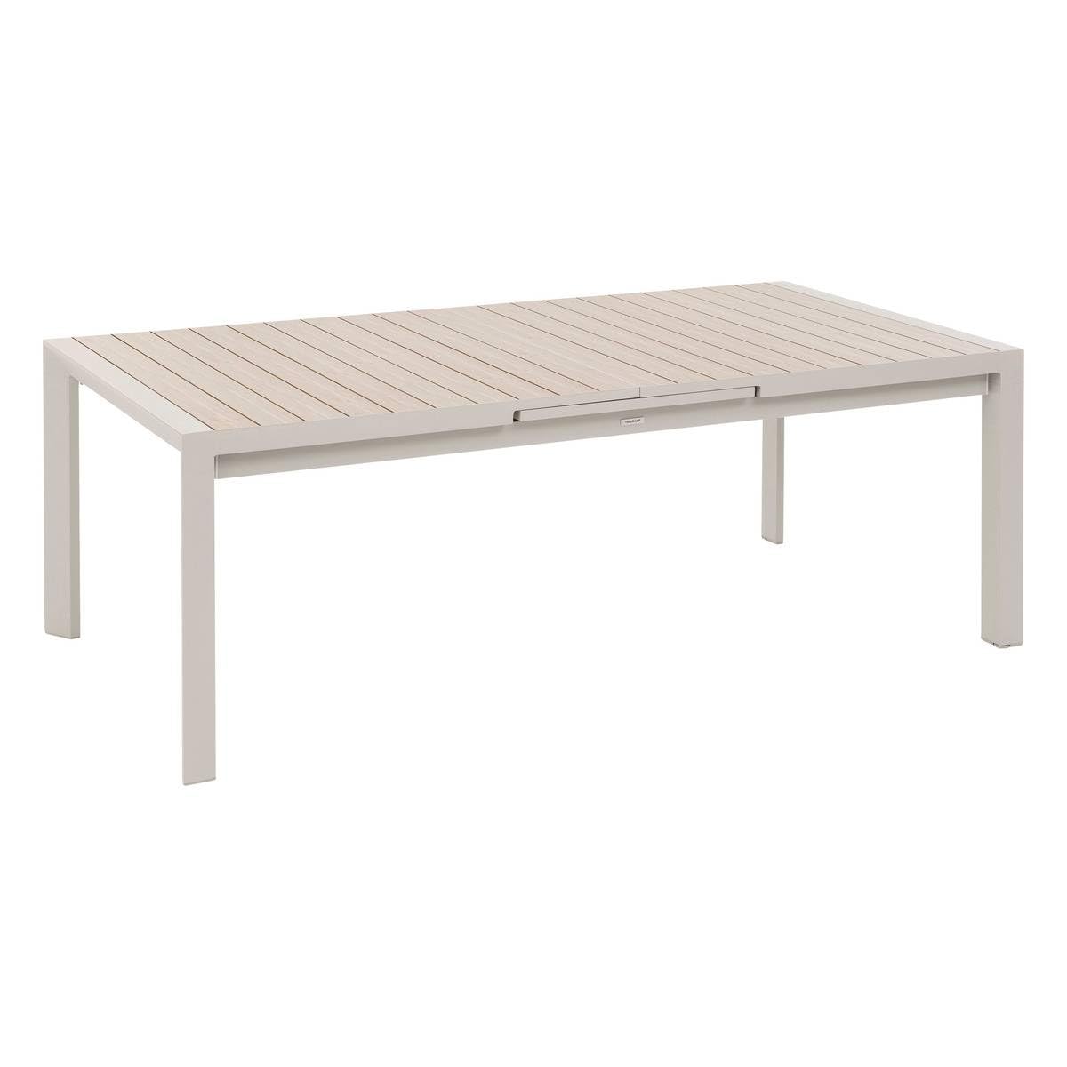 Hespéride - Table de Jardin Extensible Evasion Argile - 10 Places - Aluminium Traité Epoxy Antirouille - Meuble d'Extérieur à Rallonge Automatique
