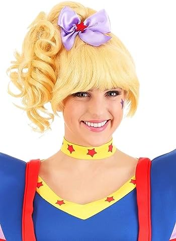 Fun Costumes Adult Rainbow Brite Wig Women's Blonde Cosplay Wig Standard