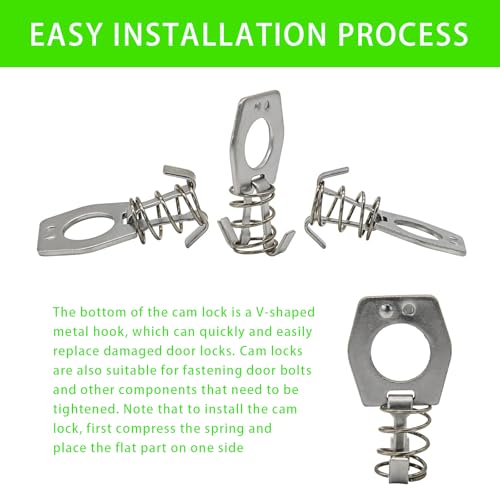 Image of 2 PCS RV Water Heater Latch Lock, RV Water Heater Latch Twist Cam Lock, Universal RV Water Heater Door Cam Lock (Silver)