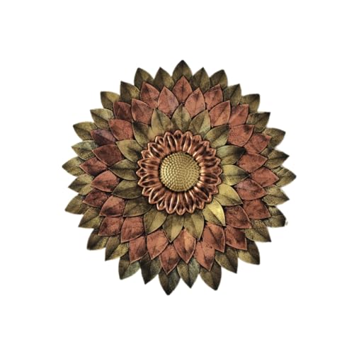 Image of SETHI AESTHETIC Metal Flower handmade Wall art Decor - Stylish Daisy Decorative Wall Decor for diwali decoration, Size 54X54 CM (Metallic Hues)