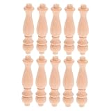Artibetter Patas De Madera Para Muebles 10 Husillos Sin Terminar Decorativos Para Escaleras De Interior