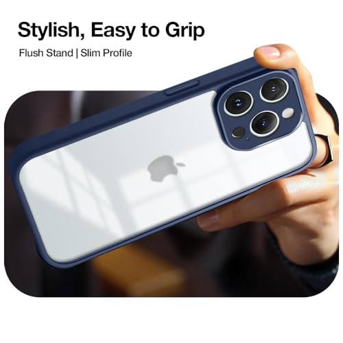 Image of KARWANBack Cover |Shockproof Bumper Case | Full Camera Protection | Raised Edges | Super Soft Side TPU | Bumper Case for iPhone 15 Pro - Blue