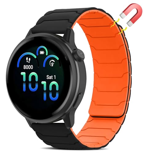 Niboow 20mm Magnetico Silicone Cinturino per Garmin Forerunner 570 42mm/165/165
