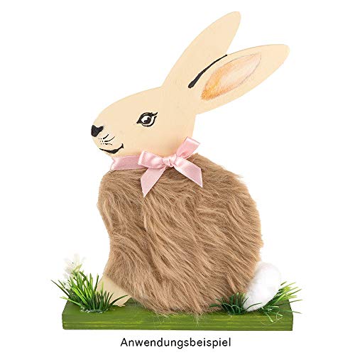 Ideen mit Herz Kunstfell-Band | Fellstoff | 12cm breit | 2m lang | ideal zum Basteln, Nähen, Dekorieren | Tischläufer (hellbraun)