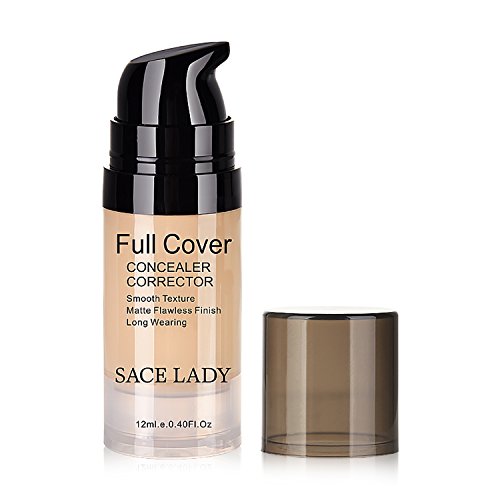 Pro Full Cover Liquid Concealer, Waterproof Smooth Matte Flawless Finish Creamy Concealer Foundation for Under Eye Dark Circles Spot Face Concealer Corrector Makeup Base