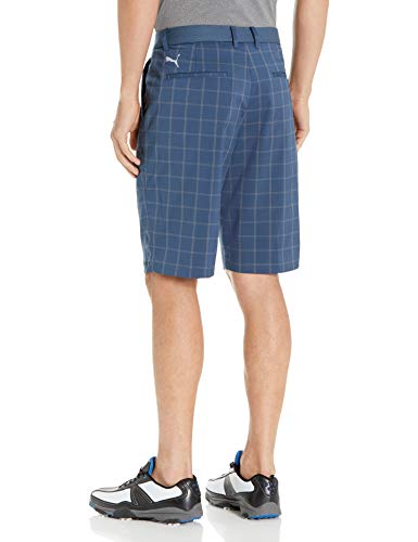 Puma Golf 2020 Men's Plaid Short, Dark Denim, 28 #TOP1