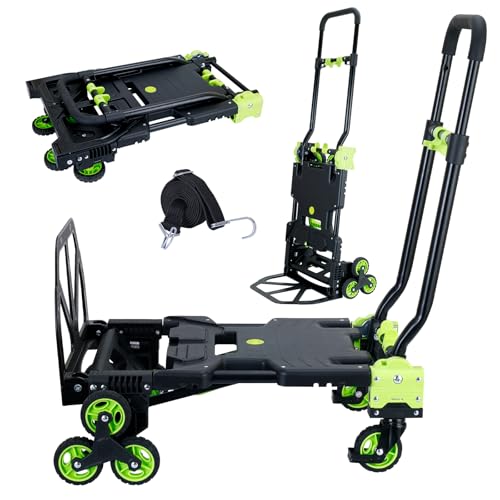 JJSMKCH 2-in-1 Folding Dolly Cart