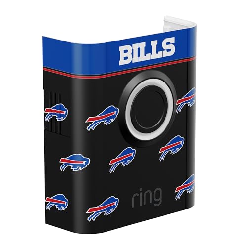 All-New Limited Edition, Official NFL Faceplate for Ring Doorbells - Video Doorbell 3, Video Doorbell 3 Plus, Video Doorbell 4, Battery Doorbell Plus, and Battery Doorbell Pro | Buffalo Bills