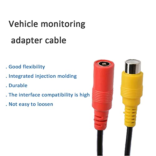 Rca+Av To M12 4 Pin Monitor Cable，4 Pin Male To Rca Female Adapter+Dc Male Connector Monitor/Camera Adapter， For Cord For Car Camera（2Psck） #TOP5