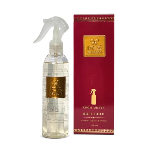 Image of IRIS Celeste Room Mister 250ml | Long-Lasting Room Freshener Spray with 1200 Sprays | Instant Home Fragrance for Living Room, Bedroom & Office (Rose Gold)