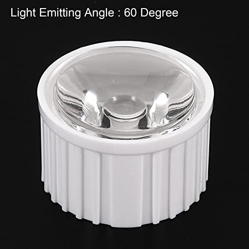 Image of PATIKIL 20mm LED Lens 60 Degree with Plastic Holder, 20 Set Acrylic Optical Lenses for 1W 3W High Power LED Light, White /Transparent