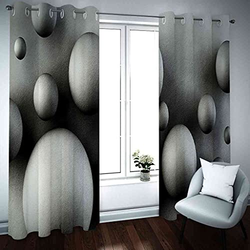 Rideaux occultants gris de qualité supérieure avec impression 3D
