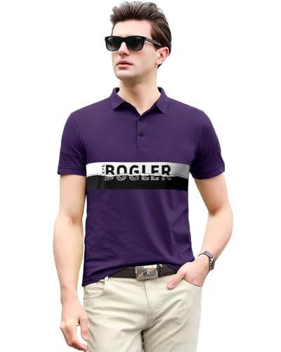 Image of Noble Monk Men's Regular Fit Polo T Shirt |Half Sleeves |Collar Tshirts T Shirt | Casual Tshirt