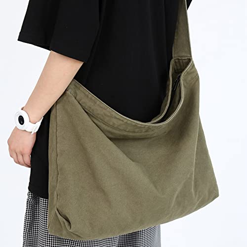 Image of Women Shoulder Bags Canvas Tote Bag Handbag Large Hobo with Pockets Work Bags for Women and Men