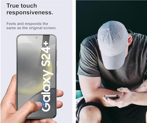 Image of HD Tempered Glass Screen Protector Compatible for Samsung Galaxy S24 Plus 5G with Edge to Edge coverage and Easy Installation kit