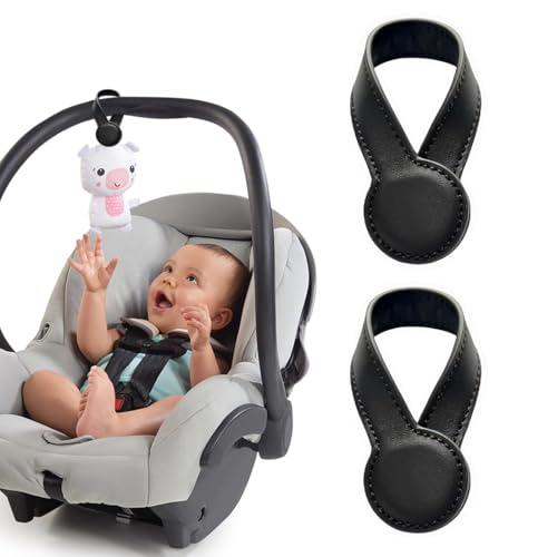 AEIXYA 2Er Set Magnetclips Kinderwagen Zum Befestigen Von Mulltüchern Kinderwagen Spielzeug Starker Halt Ohne Haken Oder Klettverschluss (Schwarz)