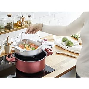 Tefal Clipso Minut Duo 5 L Pressure Cooker–Aluminium Express Cooker with 5 Safety Systems and Easy One Handed Closure Slow Fire Saucepan Mode Steam Function Pressure Cooker Mode