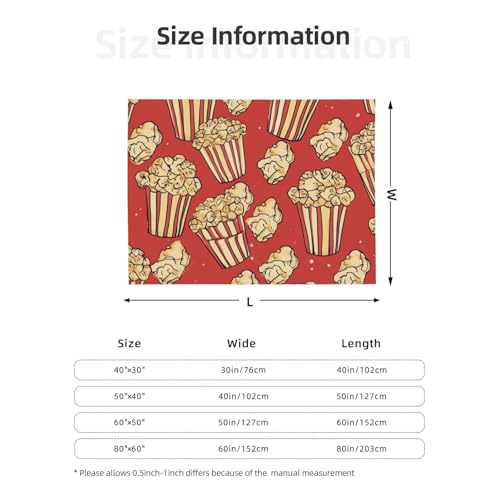 Couverture flanelle cocon douillet plaid imprimé pop-corn lit
