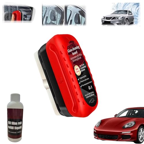 Cepillo de limpieza de película de aceite automotriz nuevo 2024, limpiador de parabrisas, limpiador de parabrisas automotriz potente y brillante (colocar)