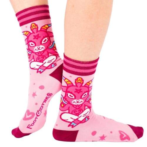 FootClothes Cute Baphomet Mythological Creature Crew Socks Adult Unisex OSFM