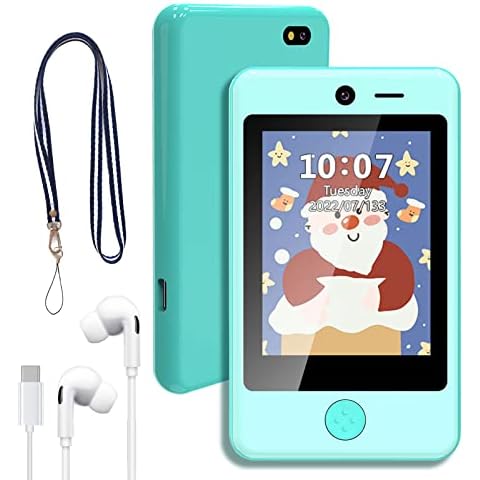 PTHTECHUS® Kids Phone Toy for Boys Girls, 3.8 "Touch Screen Toddler Smartphone with Fun Cameras 16 Games MP3 Music Player Audio Recorder Pedometer Torch Alarm Clock Children Phone for Ages 4-14 Cover