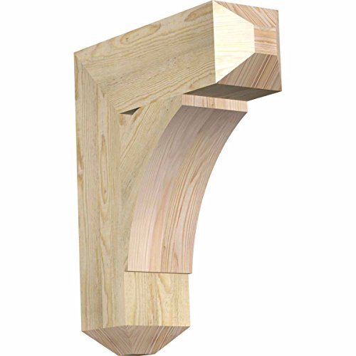 Ekena Millwork BKT06X20X24THR04RDF Thorton Craftsman Rough Sawn Bracket, 6" Width x 20" Depth x 24" Height, Douglas Fir