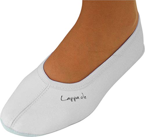 Lappade Zapatillas de gimnasia con suela de cuero blanco (art. 201 Talla 31 EU), Blanco., 31 EU, blanco, 31 EU