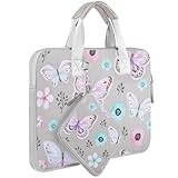 Praktische Laptop-Handtasche – leicht zu tragen. Diese schlanke Laptop-Hülle mit Ledergriffen und einem kleinen D-Ring und Haken zum Tragen in der kleinen Zubehörtasche, in der Sie Ihr Ladegerät, Kabel, Maus, externes Backup-Laufwerk usw. verstauen können.