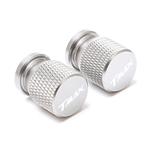 YIJIEBAO Motorrad Aluminium Zubehör Rad Reifen Ventilkappenabdeckung passend for Yamaha TMAX 530 SX/DX T-MAX TMAX 500 530 560 Tech Max All Yaer(Silver)