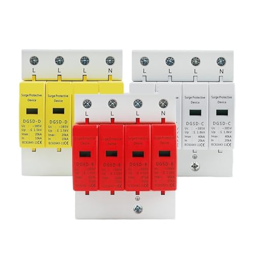 AC SPD 4P dispositif de protection solaire PV basse tension 385V maison 3P+N 30-60KA