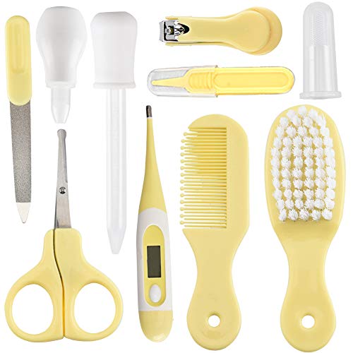 Baby Grooming Kit, Baby Health Care Kit, Nursery Care Kit, Babypflege Set, 10PCS Baby Health Care Set Portable Baby Care Kit, Safety Cutter Baby Nail Kit for Nursing Baby Heath and Grooming - Thumbnail 2