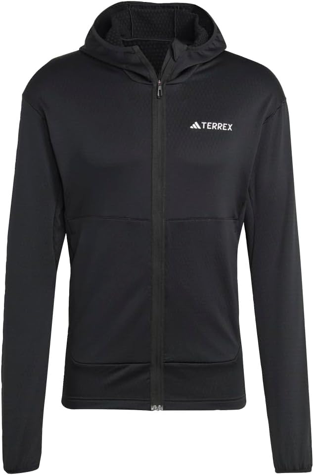 adidas Xperior Light Fleece Hooded Jacket Men's, Black, Size XL