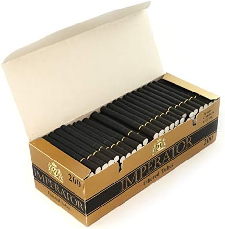 Imperator Carbon 200 filtered Cigarette tubes Black color - 1 box with 200 tubes