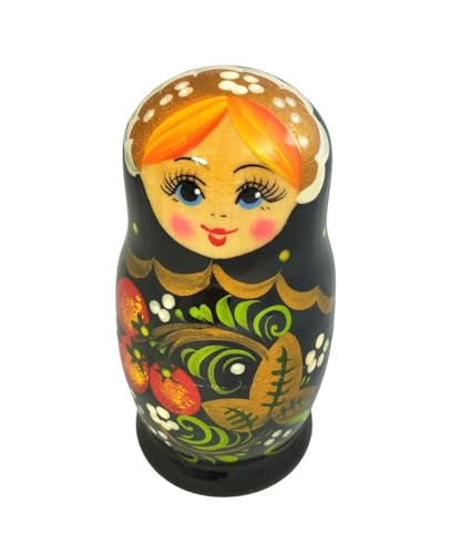 Matriochka Matriochka Babouchka 11 cm de hauteur – 5 poupées en bois – Rukauf Rossijanotchka – Différents motifs