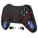 ワイヤレス コントローラー ゲームパット Switch 2 Switch 1 Android iOS PS4 PS3 PC対応 Steam プロコン無線, Bluetooth 無線 有線 ゲームコントローラーPC, スマホホルター付き 背面ボタン付き マクロ機能 TURBO連射機能 高耐久ボタン, ゲームパッド コントローラPro 10時間連続使用 XPT_T53R【2025年秋New モデル】