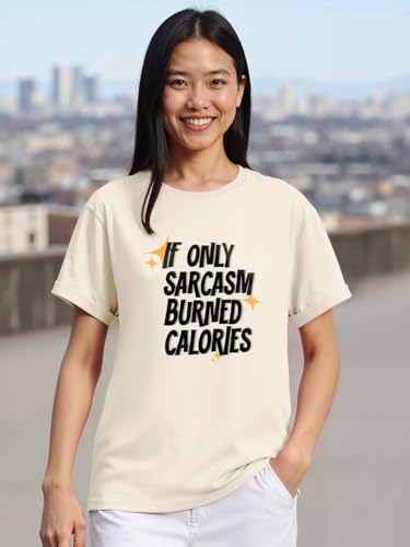 Image of Bewakoof Women's My Badass Graphic Printed 100% Cotton T-Shirt - Boyfriend Fit, Round Neck, Half Sleeve