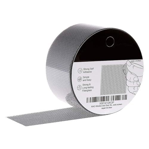 Immagine prodotto: Nastro per riparazione vetri per finestre - Patch in nastro a rete in fibra di vetro a 3 strati, lungo 2 m, ben ventilato | Nastro di riparazione per zanzariera Secopad, nastro di protezione per fines