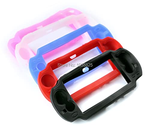 Davitu Electronics Video Games Replacement Parts & Accessories - Multi-colors Soft Rubber Skin Case for PSV 1000 Silicon Gel PS Vita PSVita 1000 Protective Case For Psvita Game Case - (Color: black)