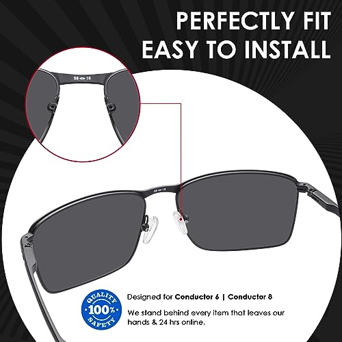 Image of BLAZERBUCK Replacement Nose Piece Nose Pads for Oakley Conductor 6 OO4106 / Conductor 8 OO4107 Sunglass - Clear