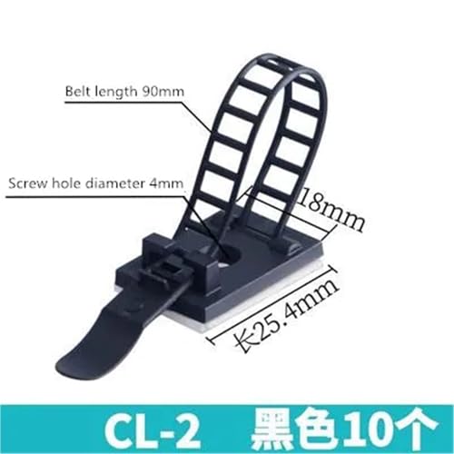 Soportes para bridas de cables EPANO evita enredos con abrazadera ajustable negra 3