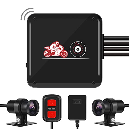 VSYSTO ドライブレコーダー バイク用 前後2カメラ 1080P SONY IMX323センサー スーパー暗視機能 150°広角 全体防水 WiFi GPS機能 リモコン付き 自転車・二輪車・バイク用ドラレコ Gセンサー エンジン連動 自動録画 ループ録画 緊急録画 手動ロック 日本語説明書 一年間品質保証