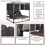Mendler Lounge-Gartenliege HWC-M63 Aluminium