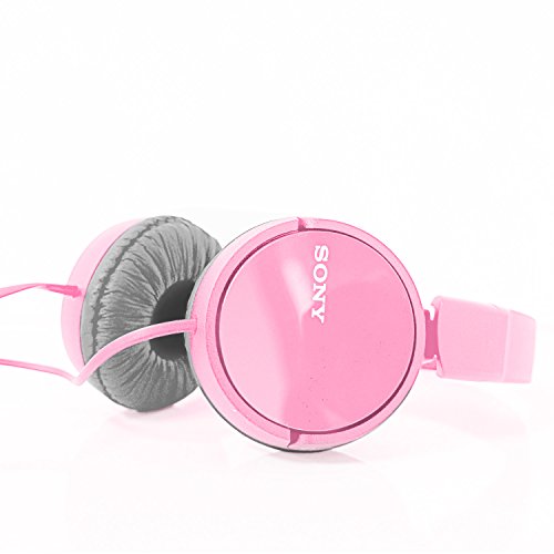 Sony Wired Over Ear Best Stereo Extra Bass Portable Foldable Headphones Headset For Apple Iphone Ipod/Samsung Galaxy / Mp3 Player / 3.5Mm Jack Plug Cell Phone (Rose) #TOP3
