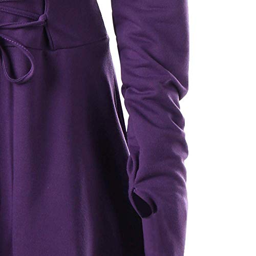 Robe gothique avec capuche mystique et manches longues de style Renaissance
