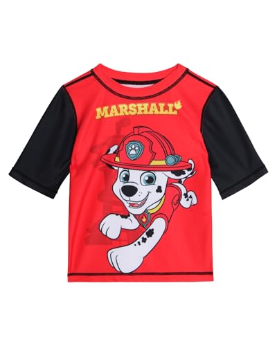 Image of Nickelodeon Paw Patrol TMNT Boys Rash Guard Set UPF 50 Swim Shirts & Trunks