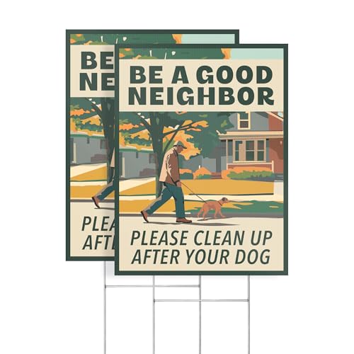 2pk Clean Up After Your Dog Signs