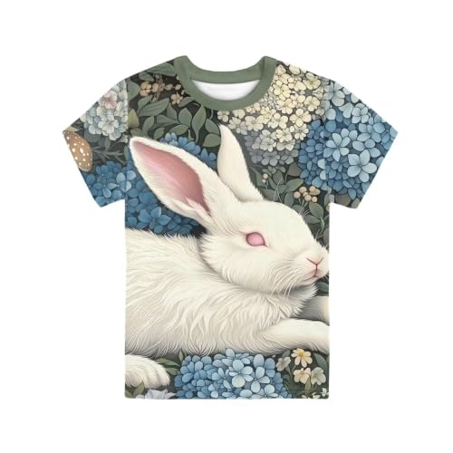 Image of Novelty 3D Graphic T Shirts for Kids Crew Neck Funny Animal Print Short Sleeve Girls Tshirts 3-16 Years