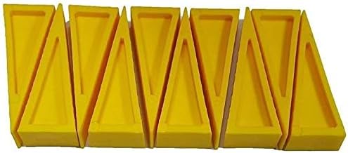 LINE2design Firefighter Door Stopper Safety Combo Wedge Pack Door Stop Loose Sprinkler Stops Safety Wedges Doors Opener (Pack of 10, Yellow)