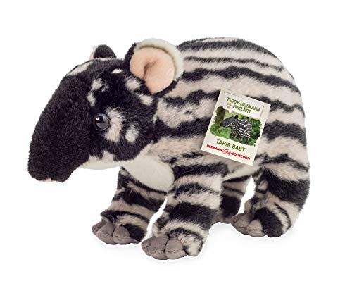 Peluche tapir Teddy Hermann 24 cm, un doudou d'exception doux et écoresponsable